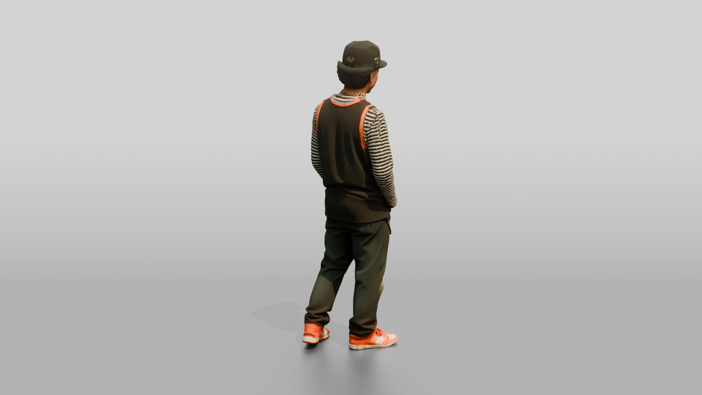 Latino Teen in Layered Urban Jersey