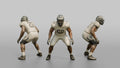 Linebacker in a Low Ready Stance