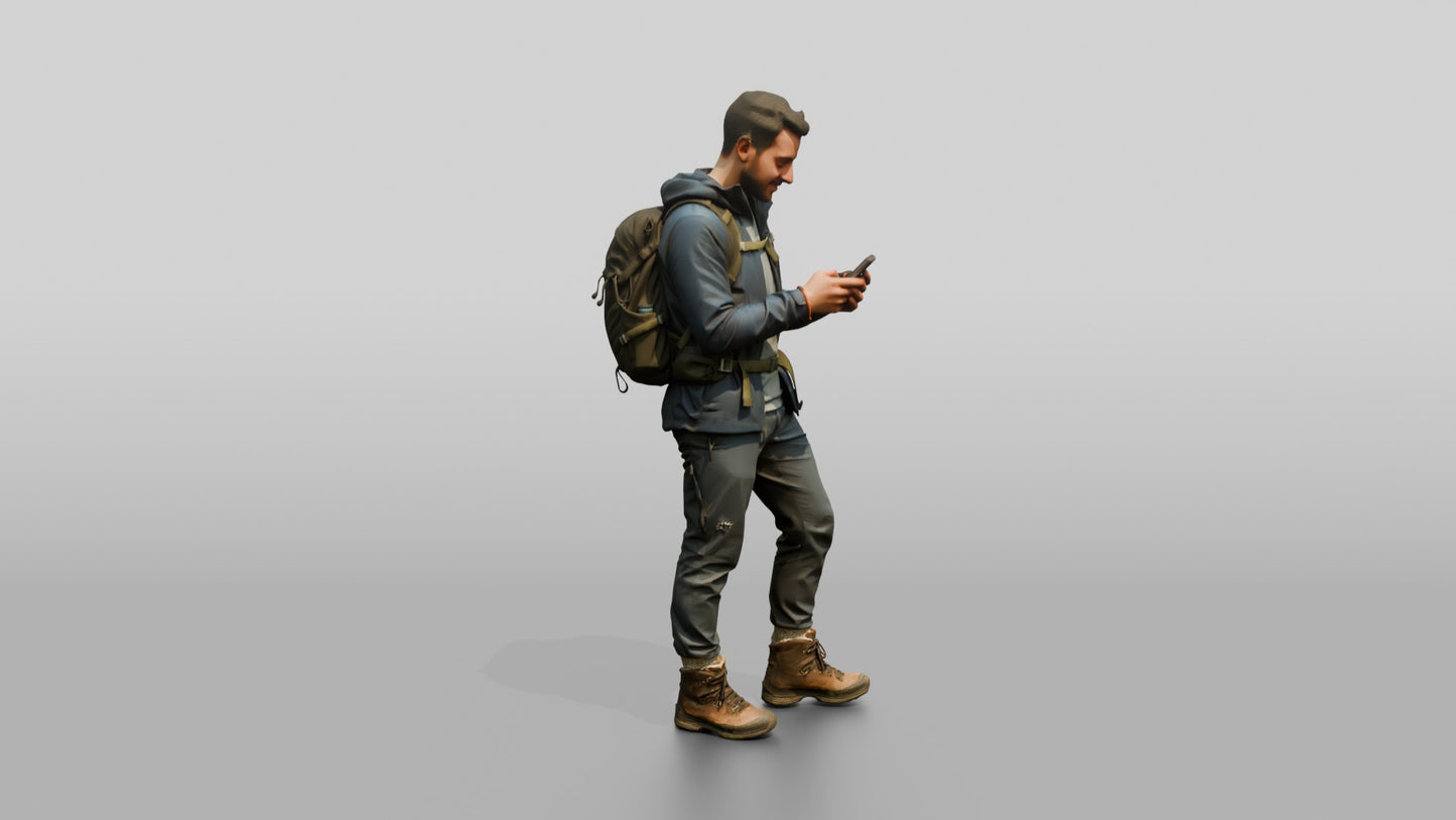 Man Checking Mountain Pass Map