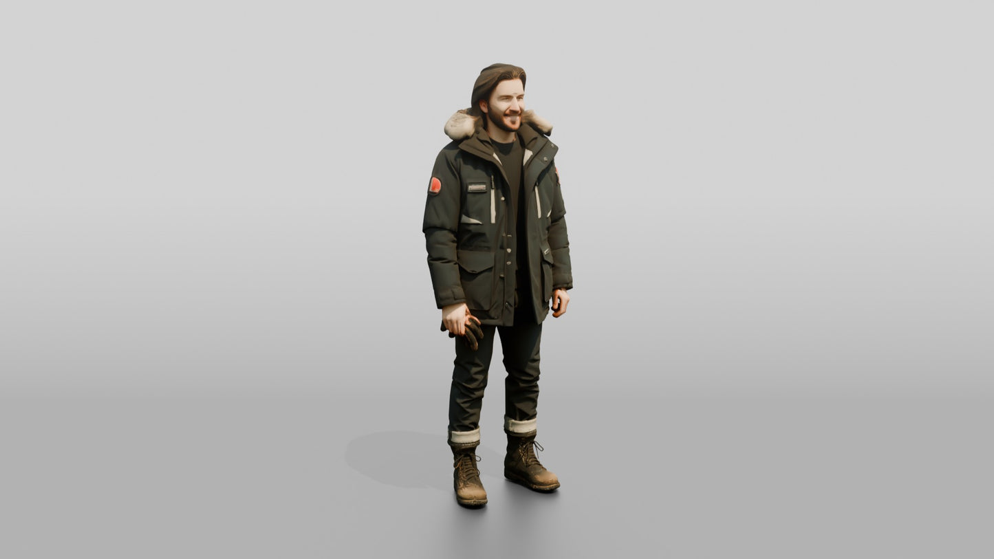 Canadian Man in Technical Winter Parka