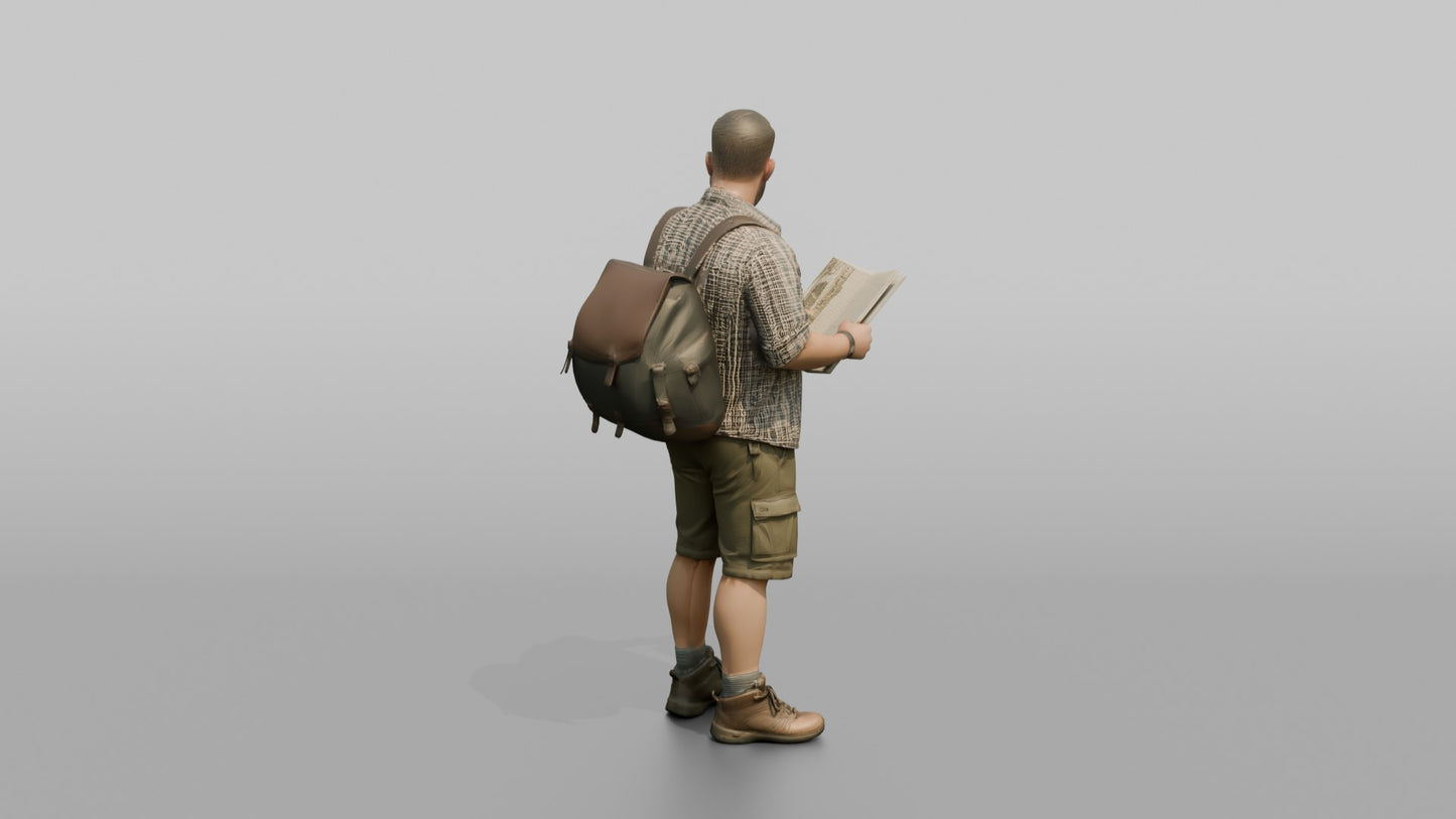 Vacationer Wearing Unbuttoned Short Sleeve Shirt Over Tee