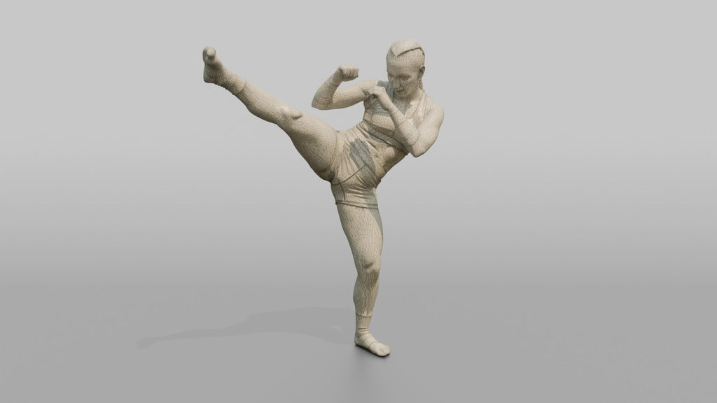 Kickboxer Axe Kick Downward