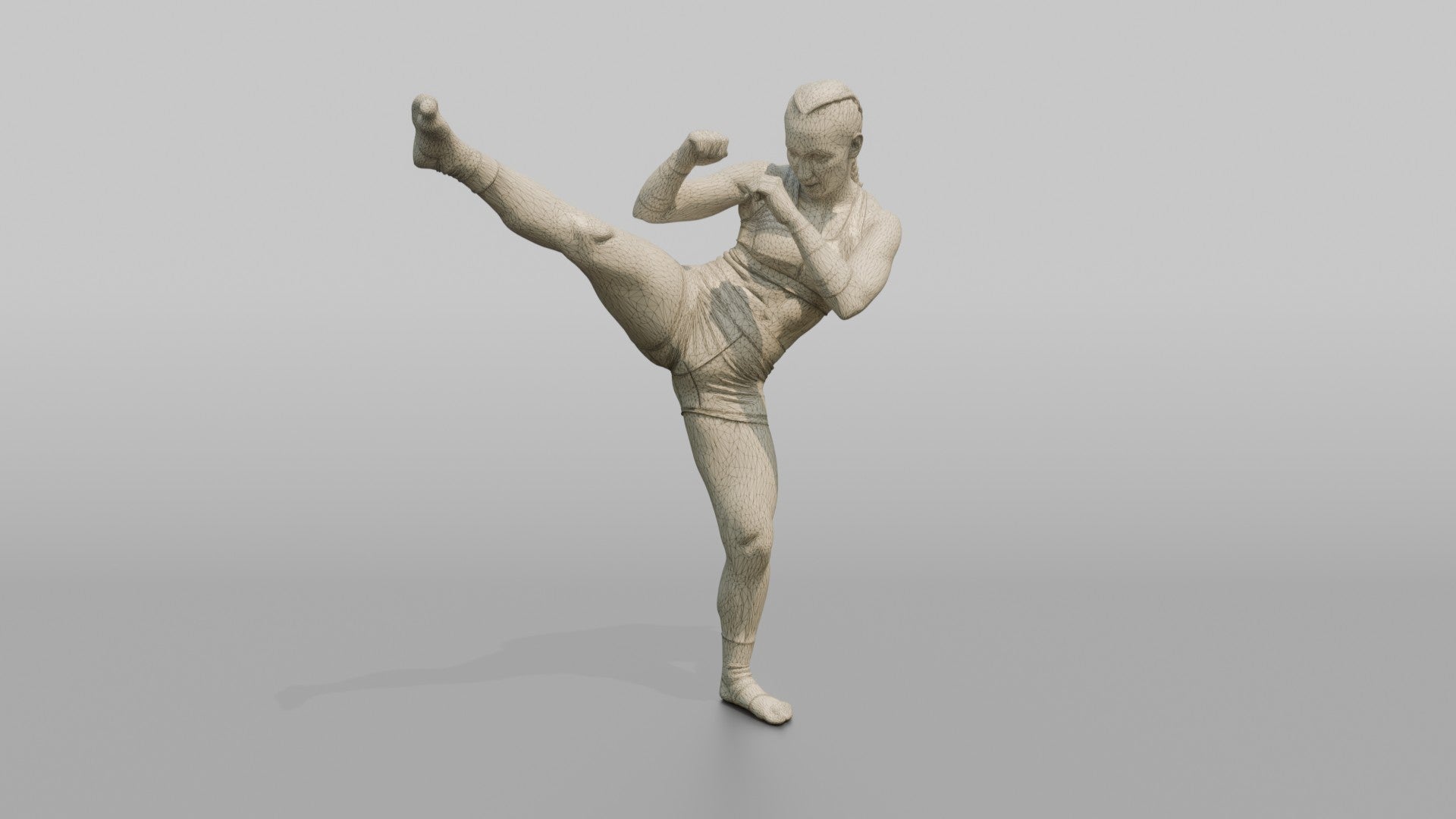 Kickboxer Axe Kick Downward