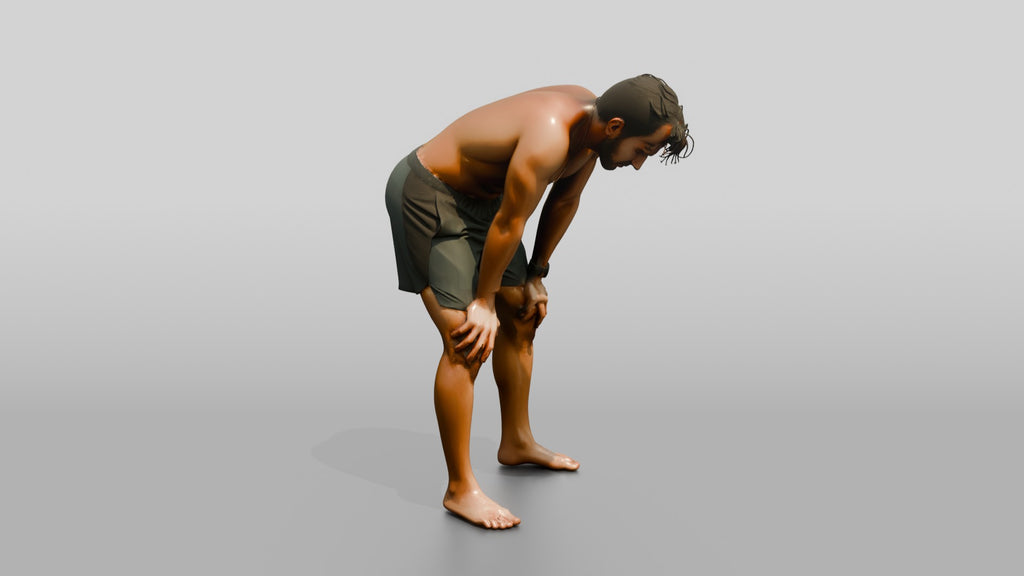 Man Resting After Intense Workout