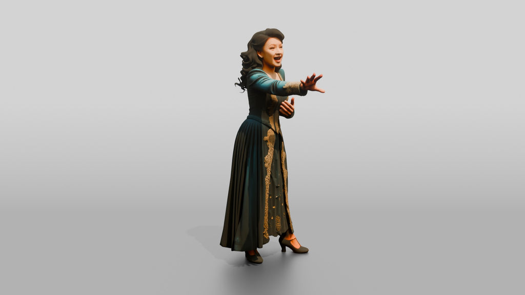 Musical Theater Singer with Dramatic Gesture