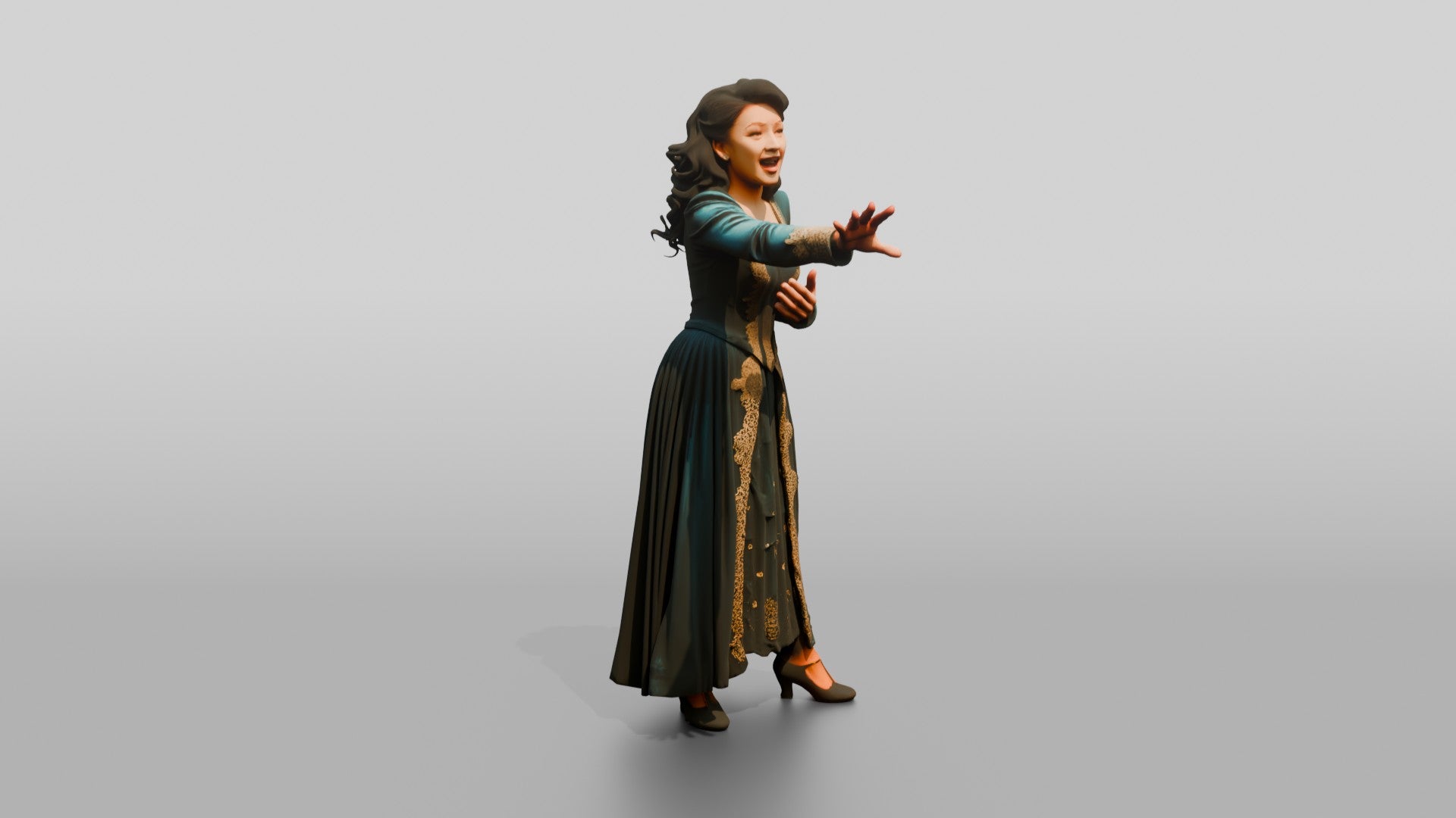 Musical Theater Singer with Dramatic Gesture