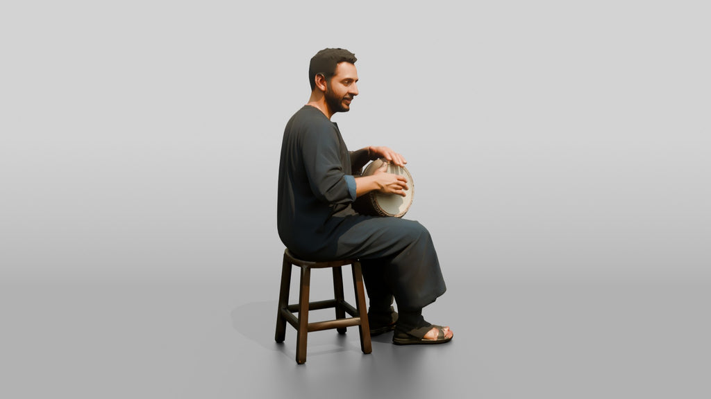 Darbuka Drummer Playing Goblet Drum