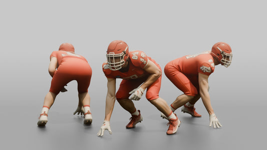 Wide Receiver in a Sprinter's Stance