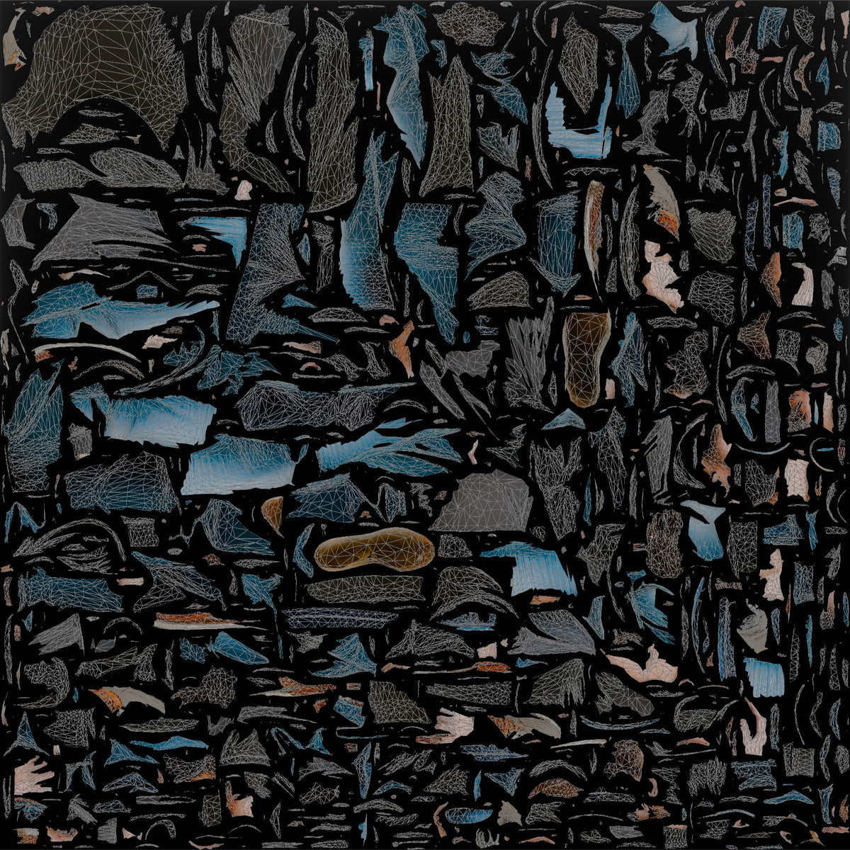Homeless Man Looking Up with a Dazed Expression - UV layout, base color map