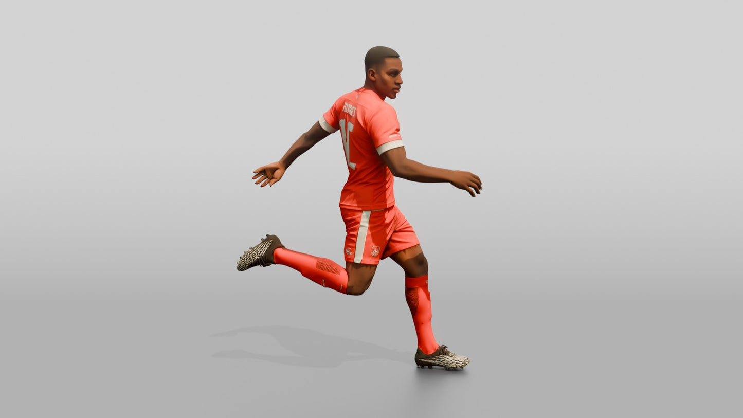 Soccer Player Toe-Poke Finish