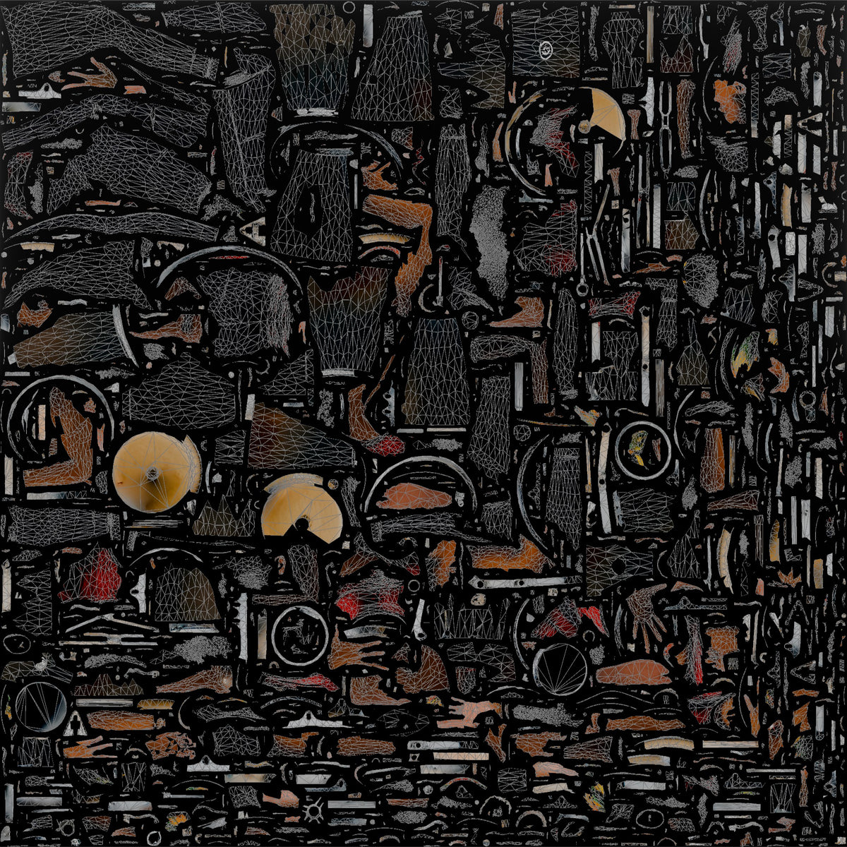 Percussionist Playing Conga Drums - UV layout, base color map