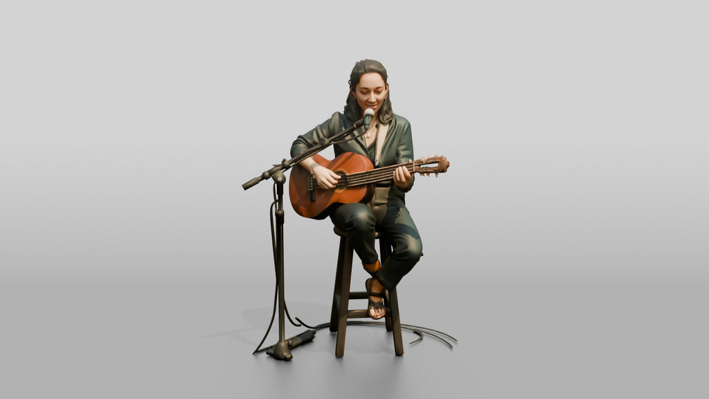Bossa Nova Guitarist Singing Softly