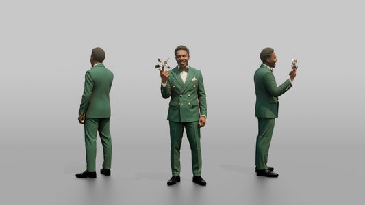 Black Groom Spinning Keychains on His Finger