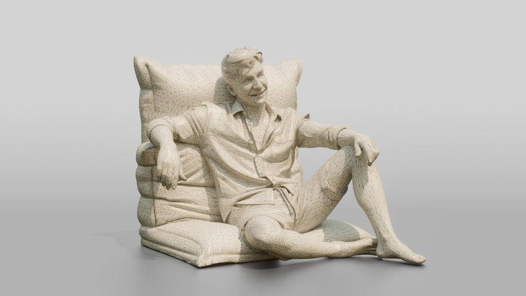Man Reclining on a Lounge Cushion