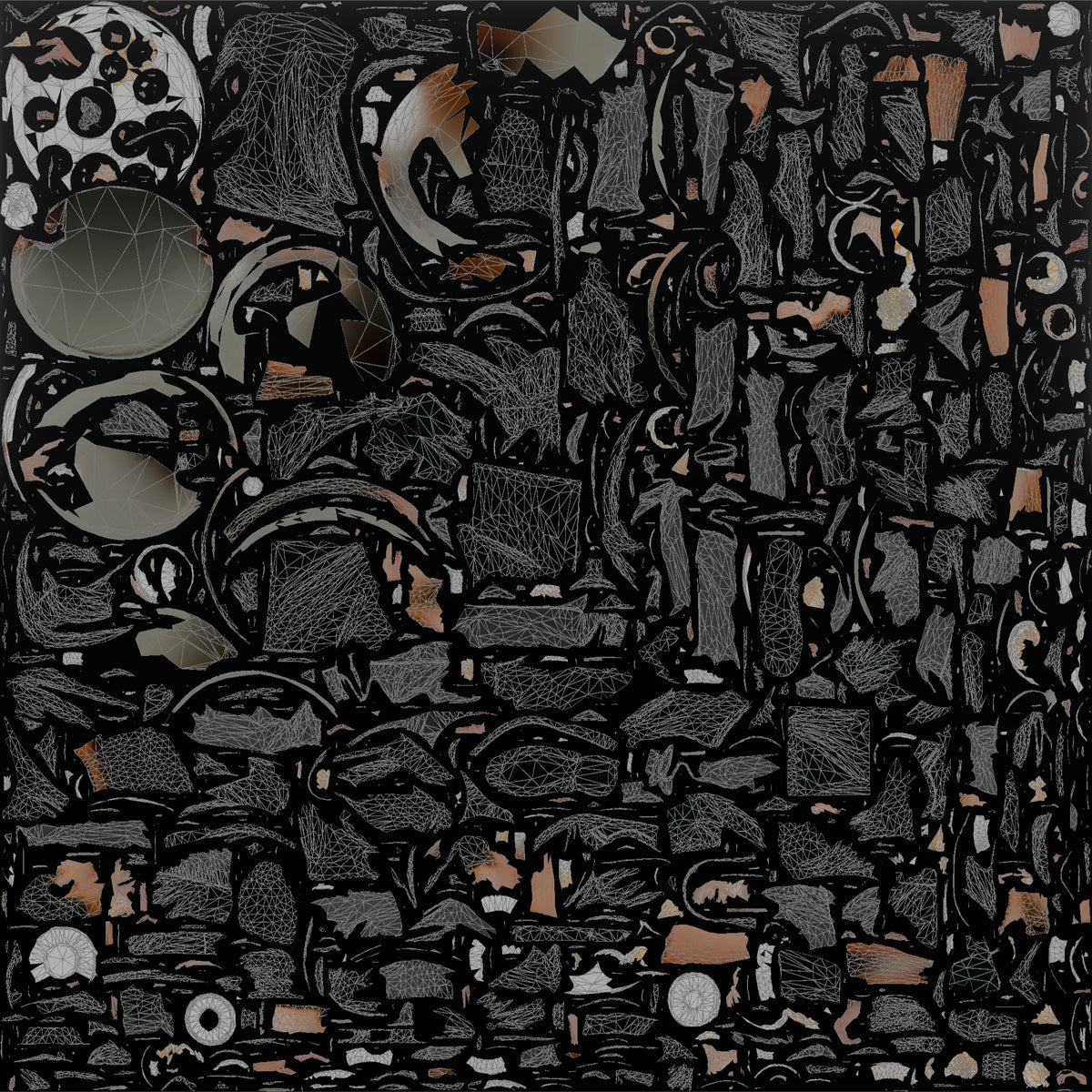Server Man Holding A Bread Basket With Both Hands - UV layout, base color map