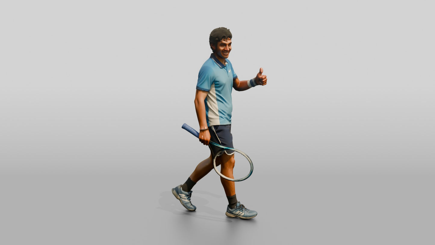 Male Tennis Player Giving a Thumbs-Up