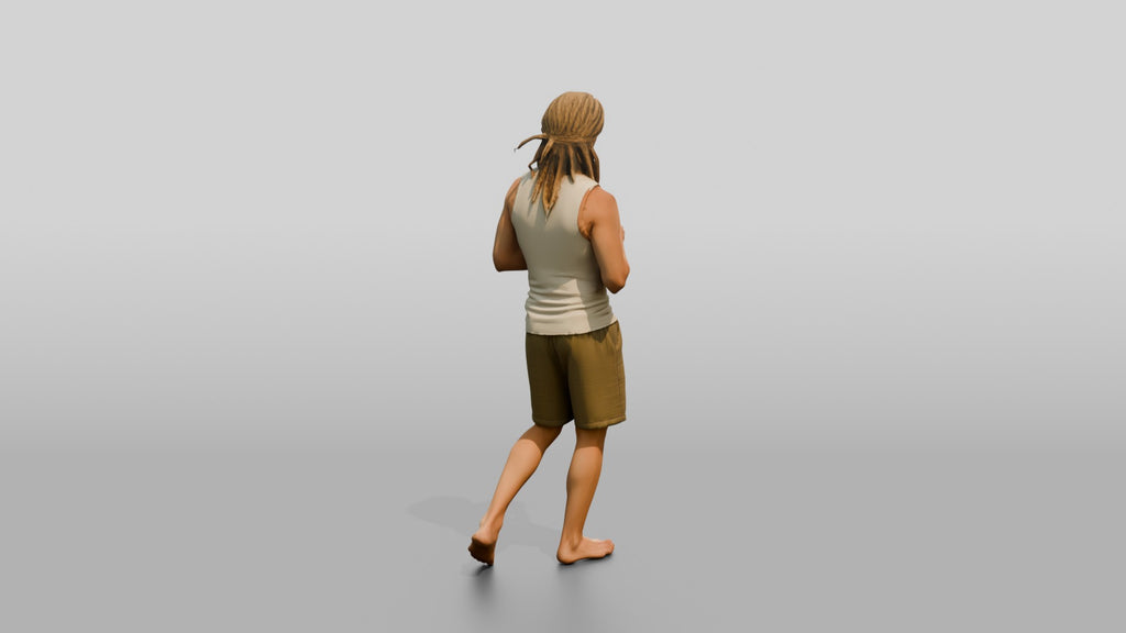 Man with a Coconut Drink