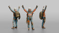 Mountaineer Raising Her Arms in Victory