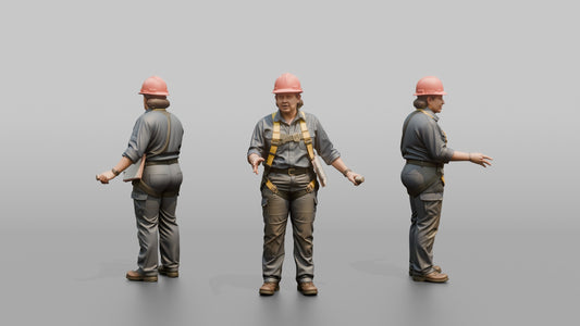 Bosun Supervising the Ship's Superstructure Painting - 3D character model