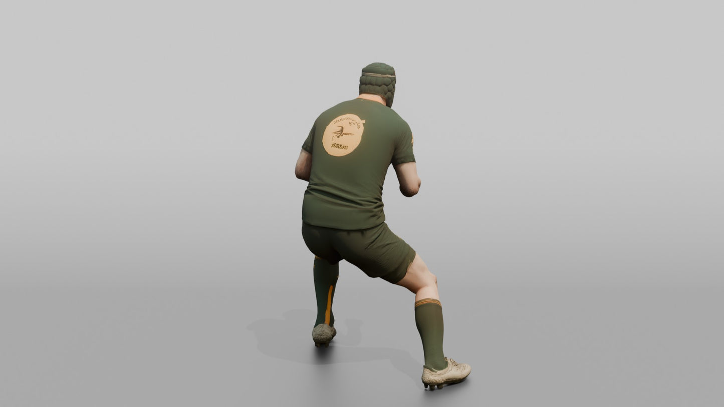 South African Defender Bracing for a Collision