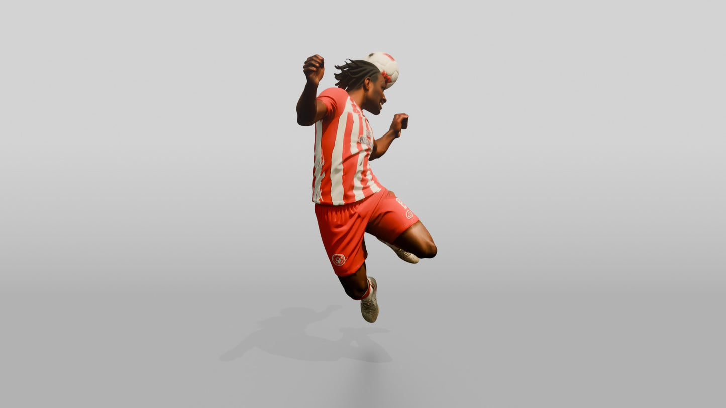 Soccer Player Jumping for a Header