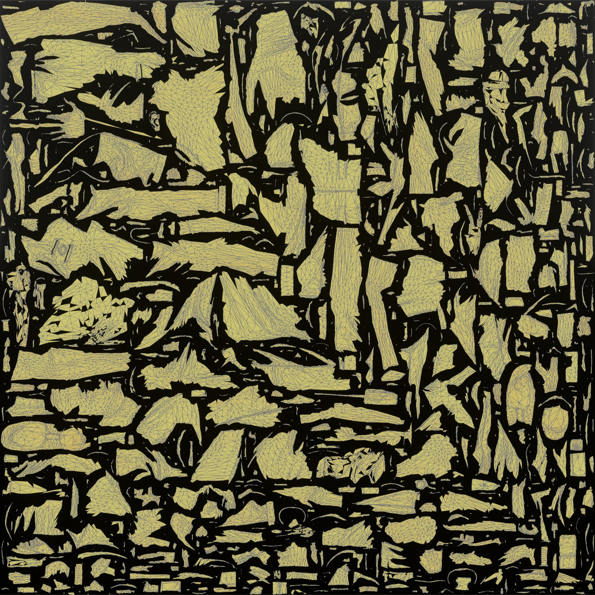 Door Staff Man Gesturing Stop With One Hand Raised - UV layout, metallic roughness map