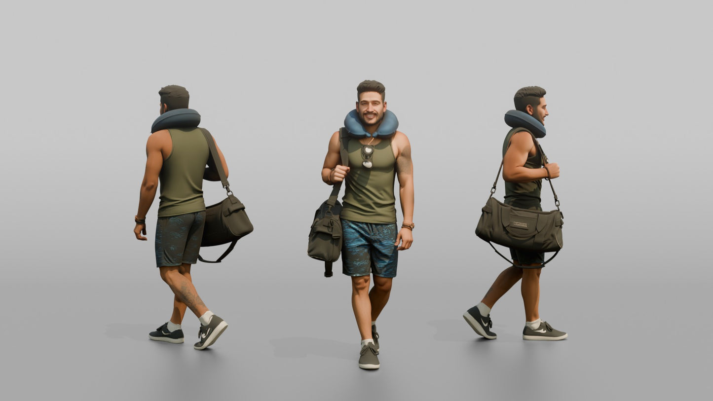 Vacationer Wearing Tank Top