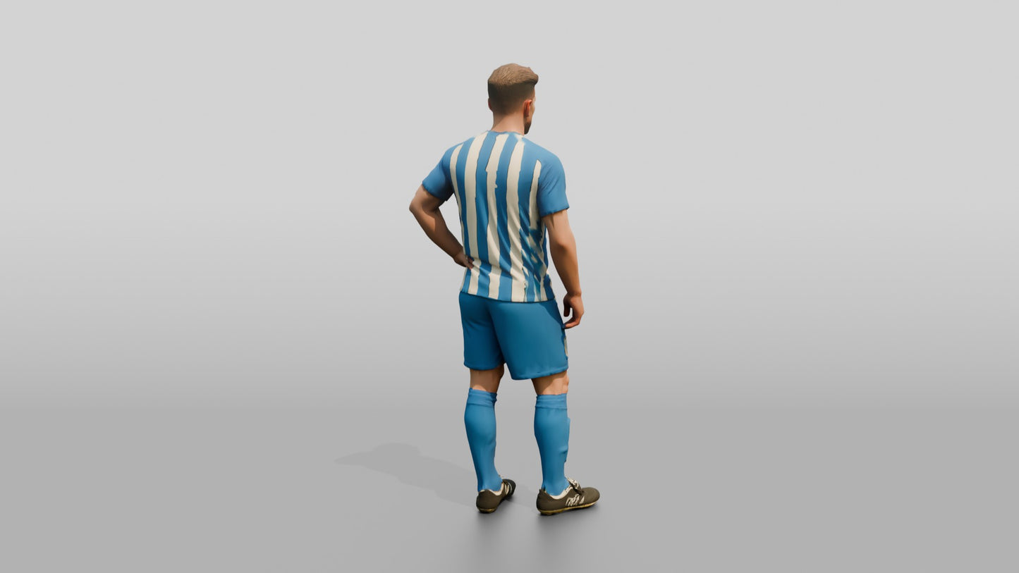 Soccer Player at Free Kick Setup