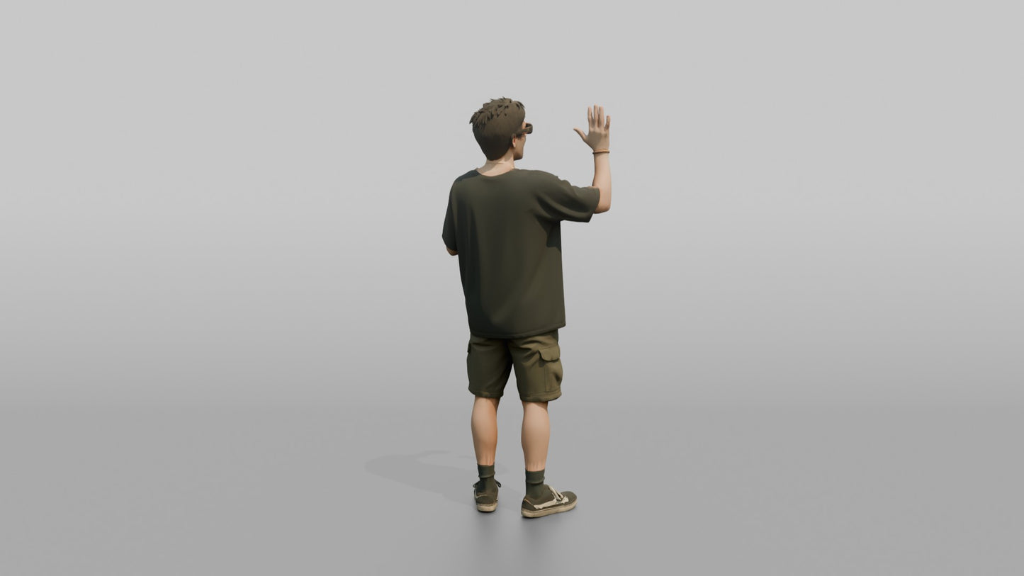 British Man Gesturing While Talking