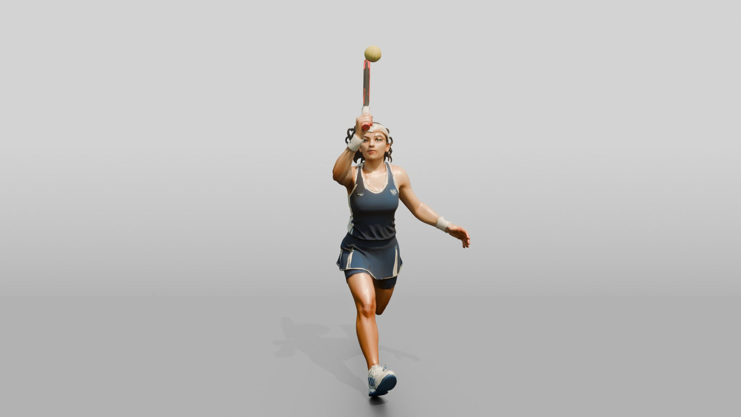 Female Tennis Player Hitting a Defensive Lob