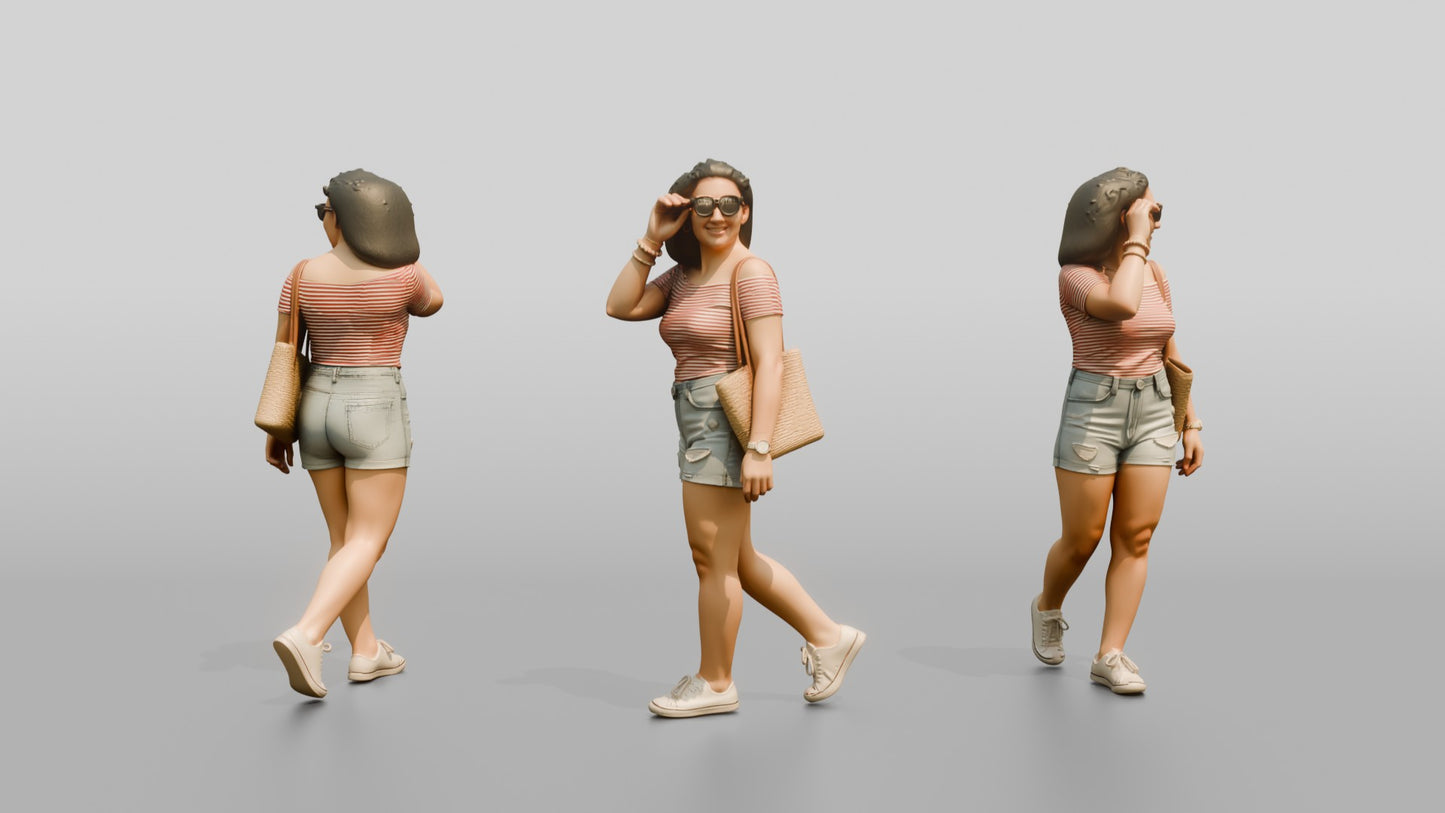 Curvy Maltese Teenage Girl Adjusting Her Sunglasses