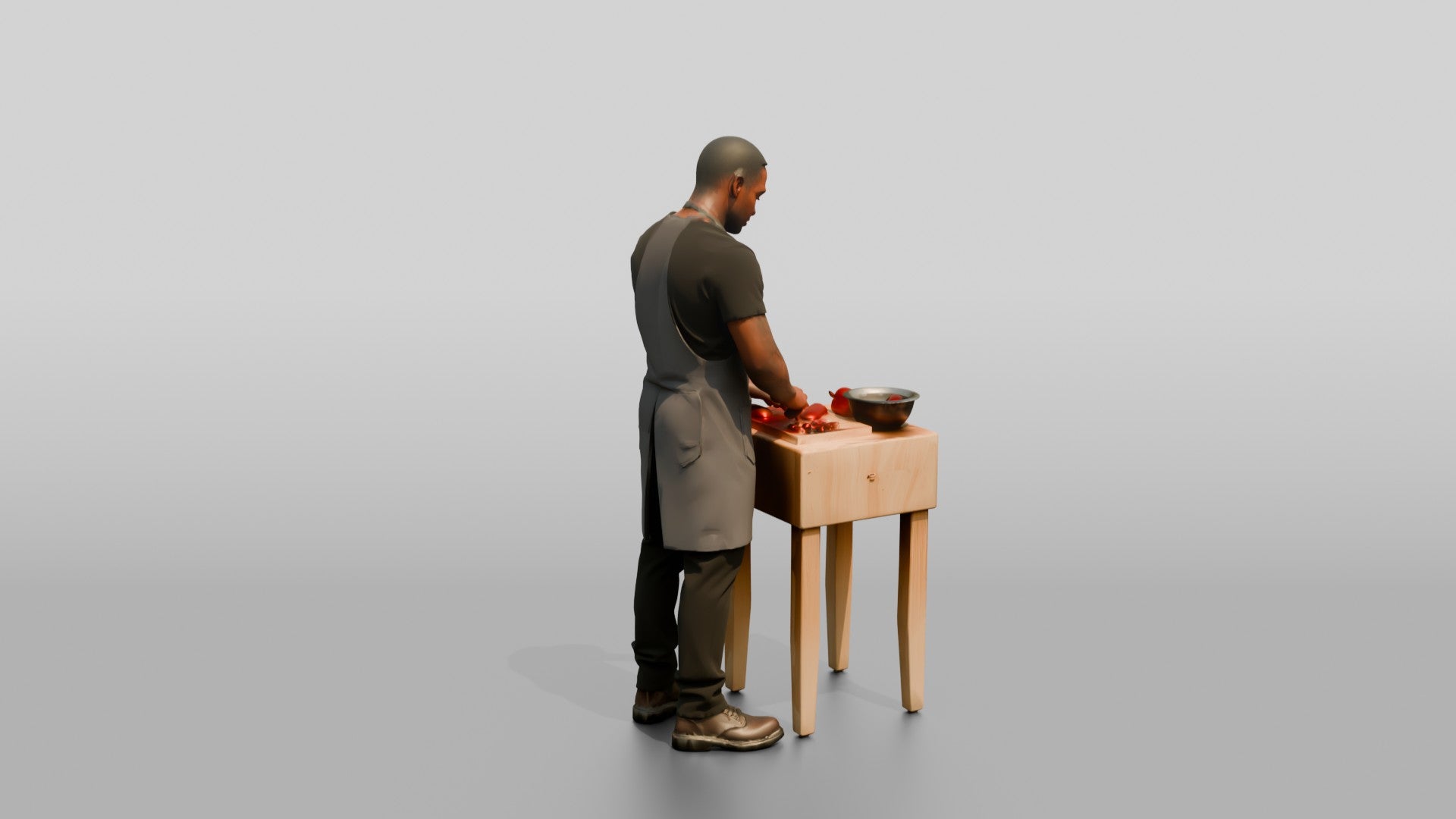 Chef Chopping Bell Peppers