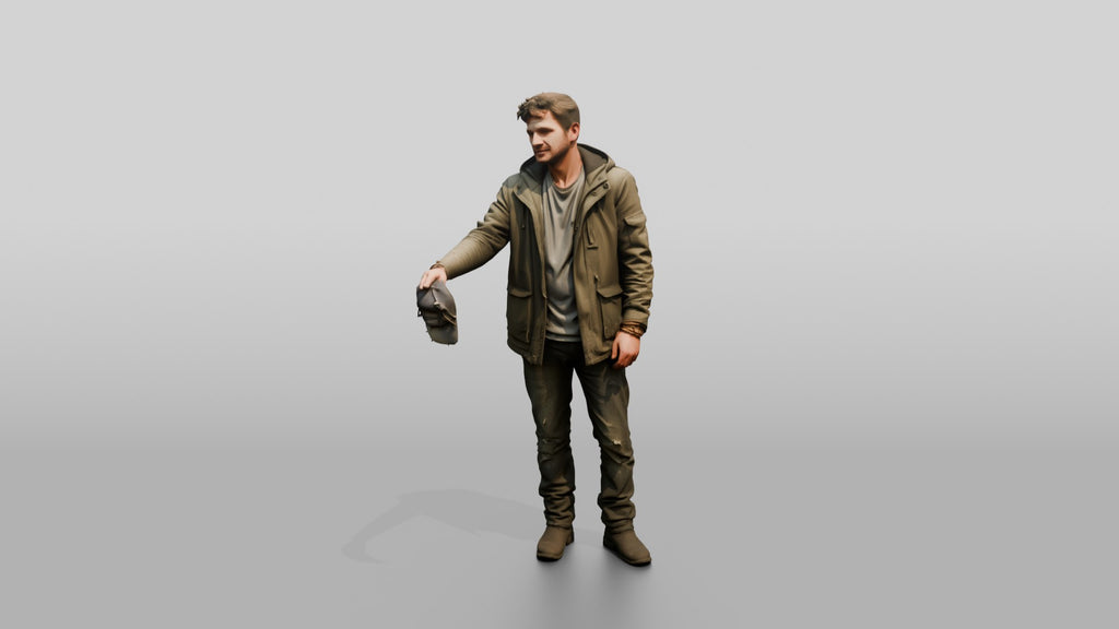 Homeless Man Holding Out a Tattered Baseball Cap