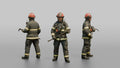 Firefighter Man Wielding a Halligan Entry Tool