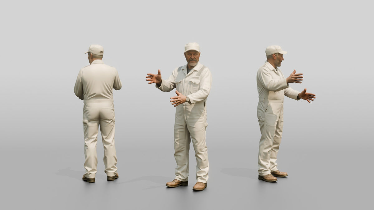 Construction Worker Man 85 - 3D character model
