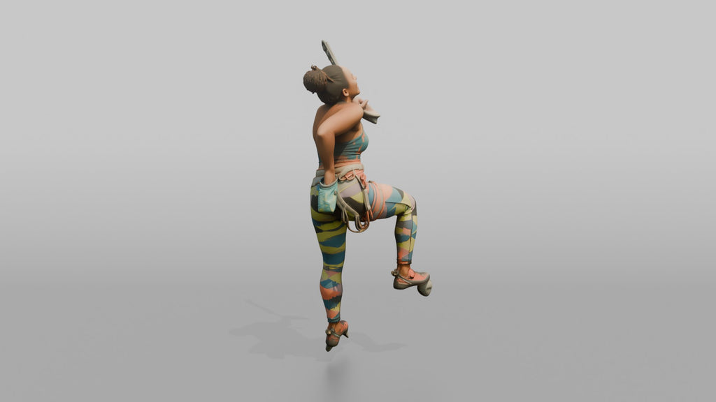Climber Reaching into Her Chalk Bag