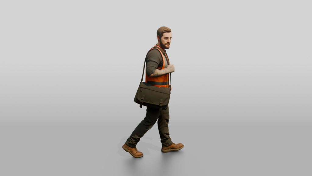 Courier in Hi-Vis Vest