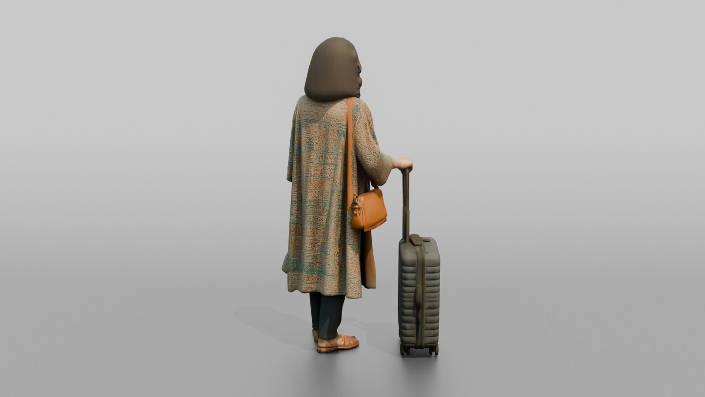 Vacationer Wearing Chic Summer Kimono Cardigan