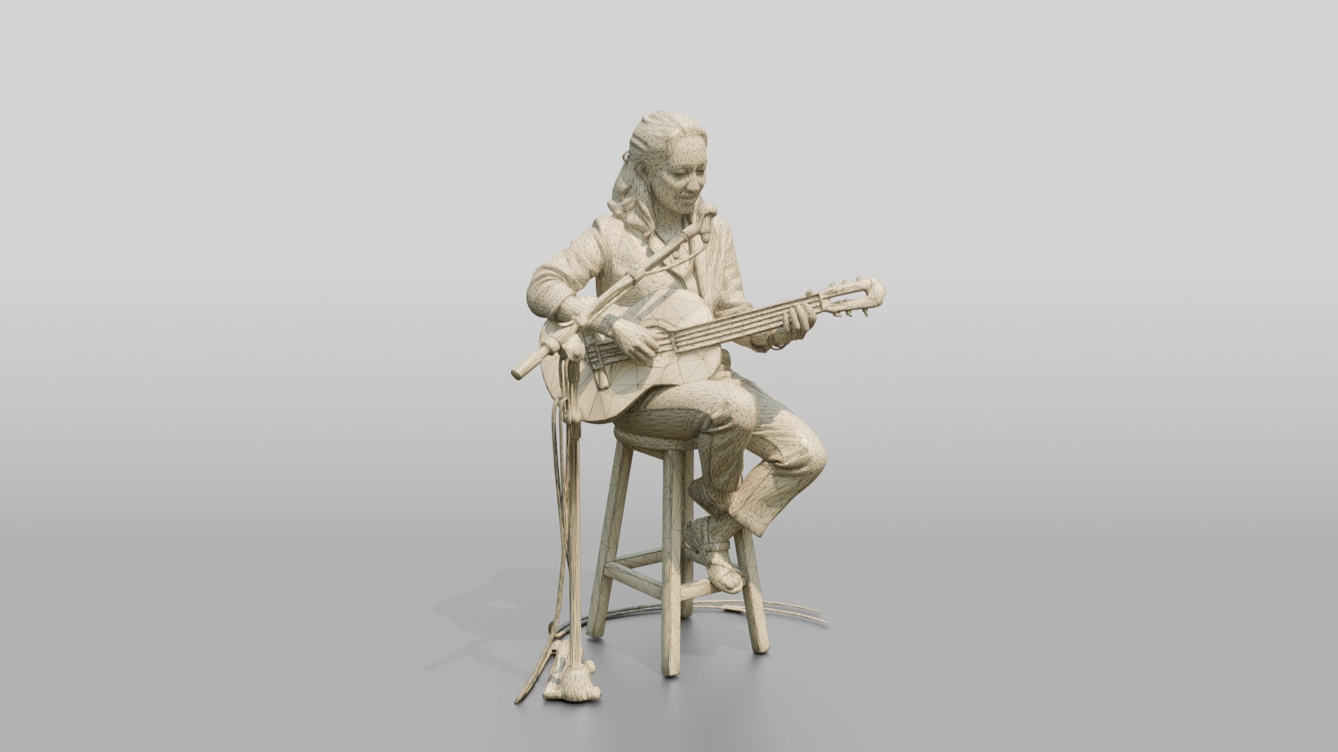 Bossa Nova Guitarist Singing Softly