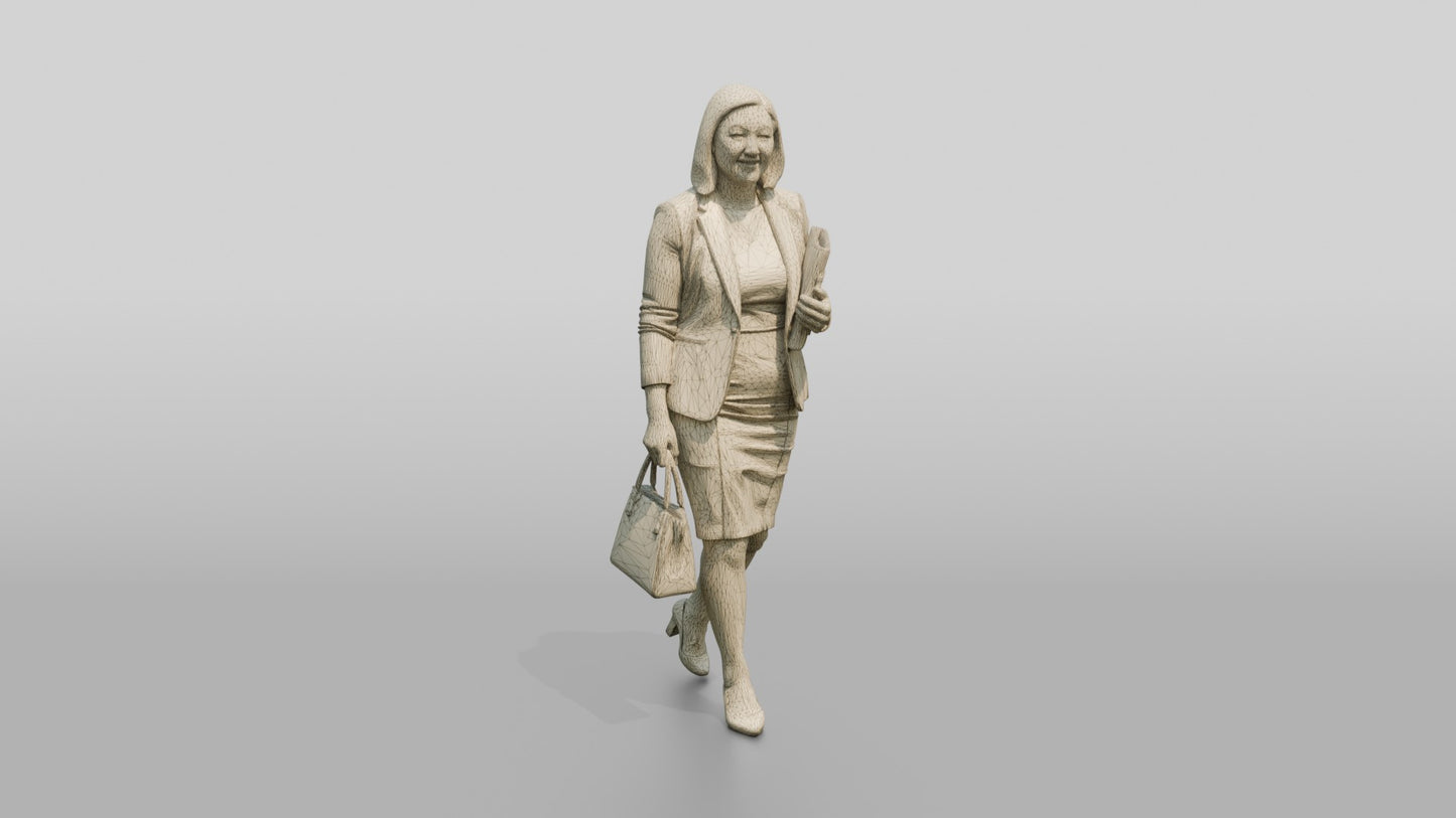 Businesswoman Holding a Folder