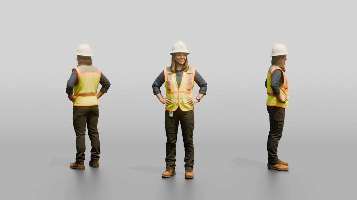 Construction Worker Woman 96 - 3D character model