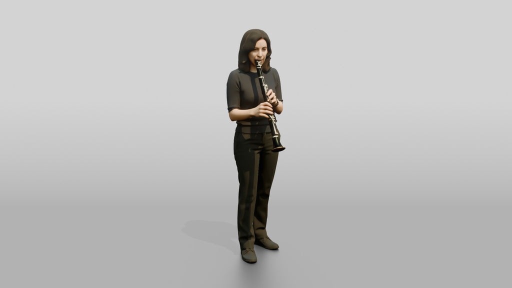 Clarinetist Playing Black Clarinet