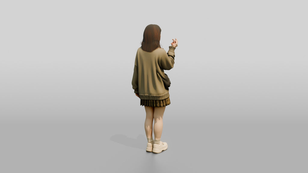 Asian Woman Laughing and Snapping Fingers