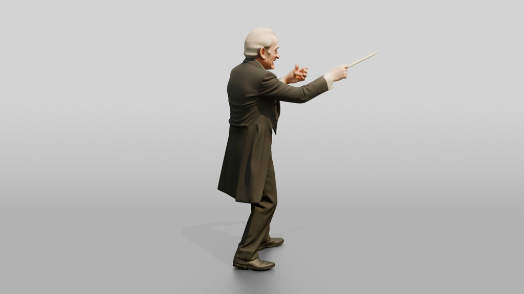 Orchestra Conductor Waving Baton