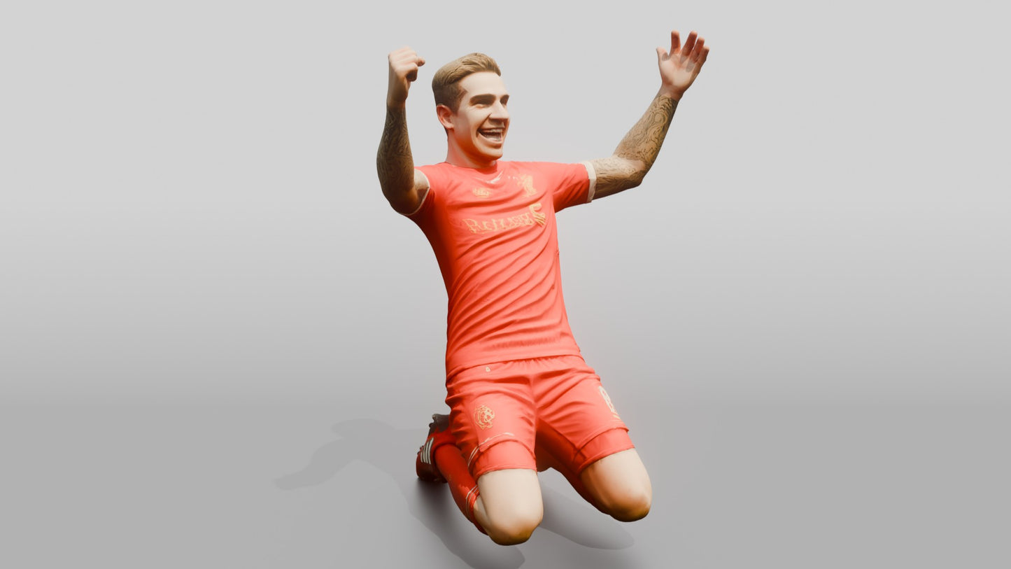 Soccer Player Knee Slide Celebration