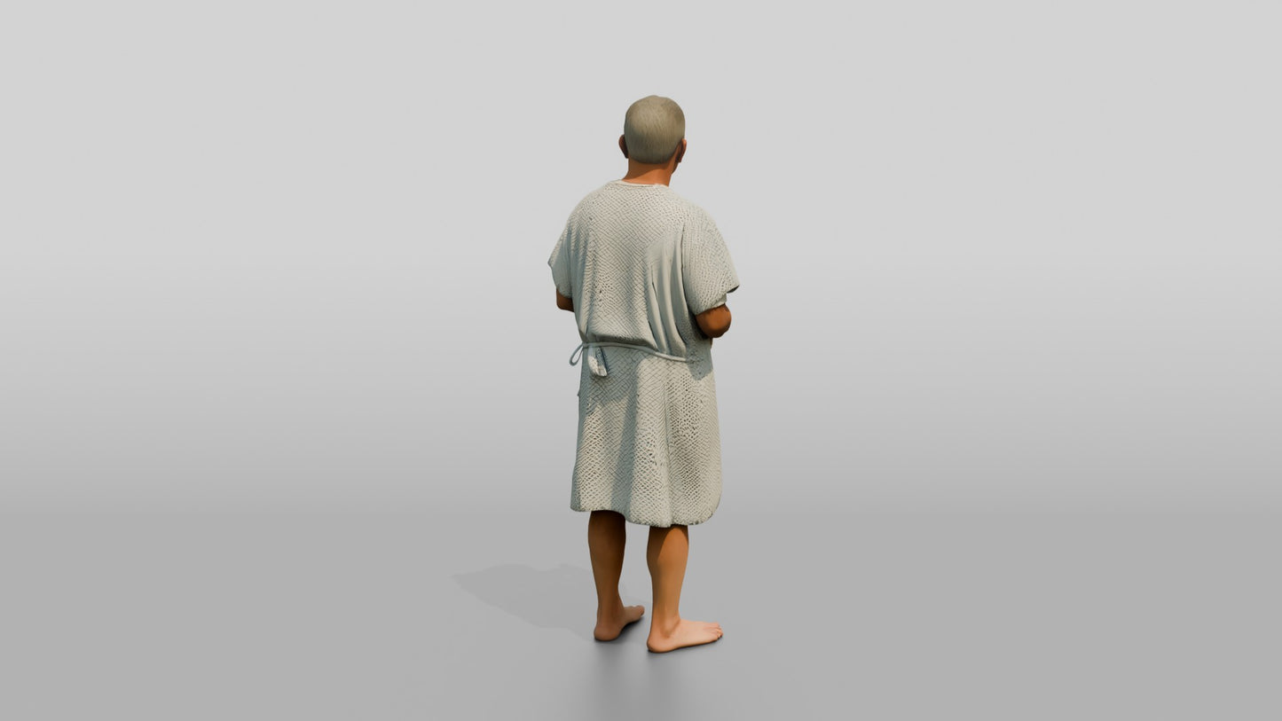 Elderly Man Patient Holding a Notebook