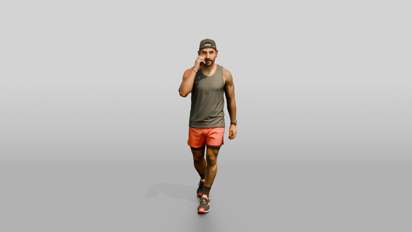 Latino Man in Performance Athletic Wear