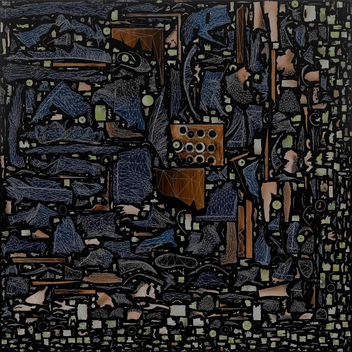 Spa Attendant Man Carrying A Tray With Cucumber Water Glasses - UV layout, base color map