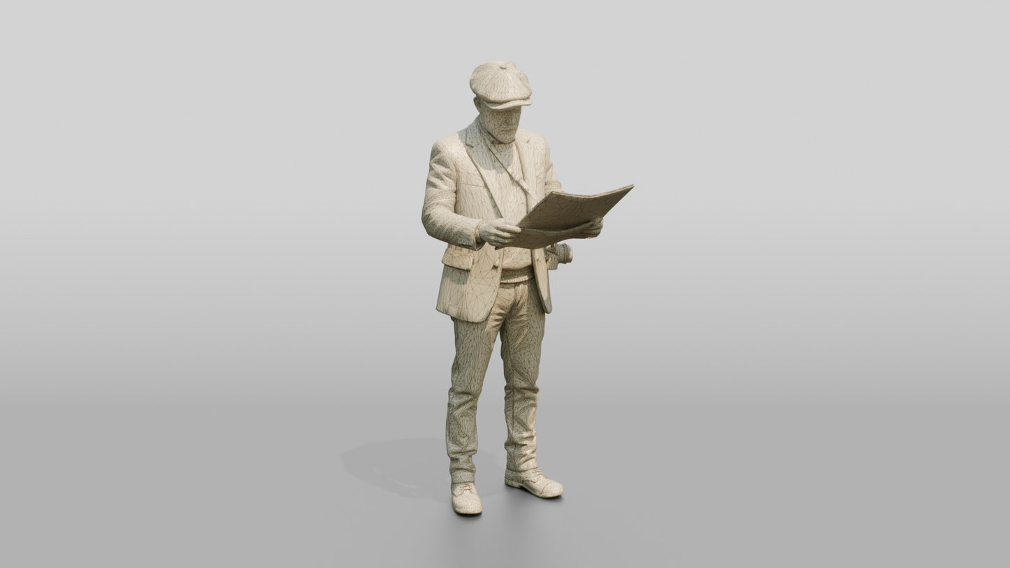 Man in Tweed Jacket with Camera