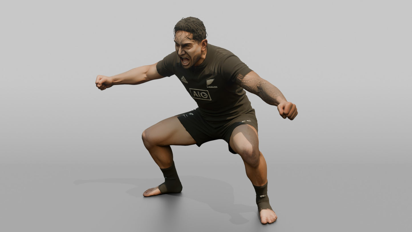 Maori Team Leader Performing the Haka